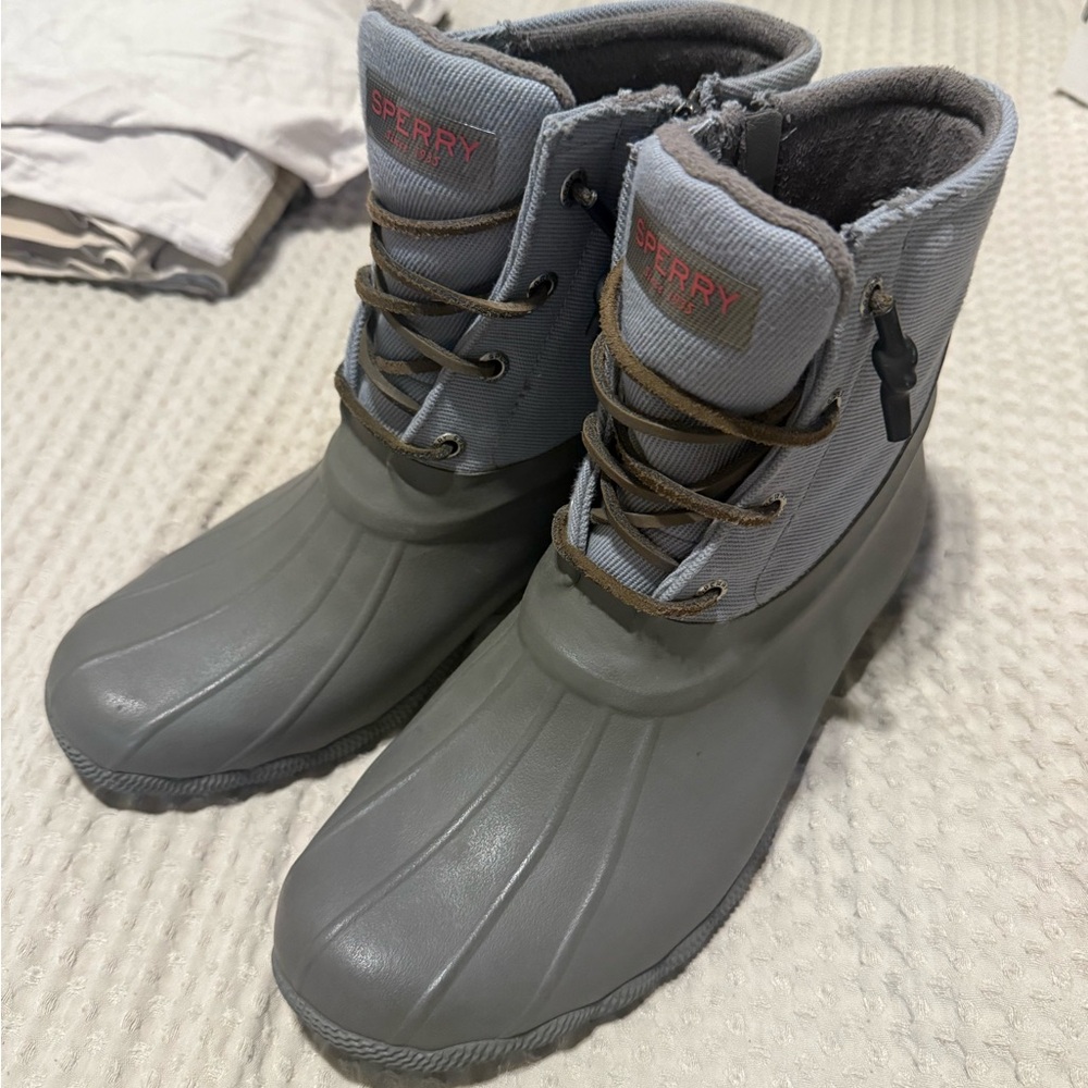 Sperry Charcoal Duck Boots